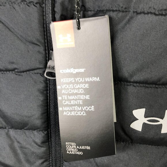 Under Armour Jacket Womens Medium Black ColdGear Fitted Full Zip 1355812 - Picture 10 of 16